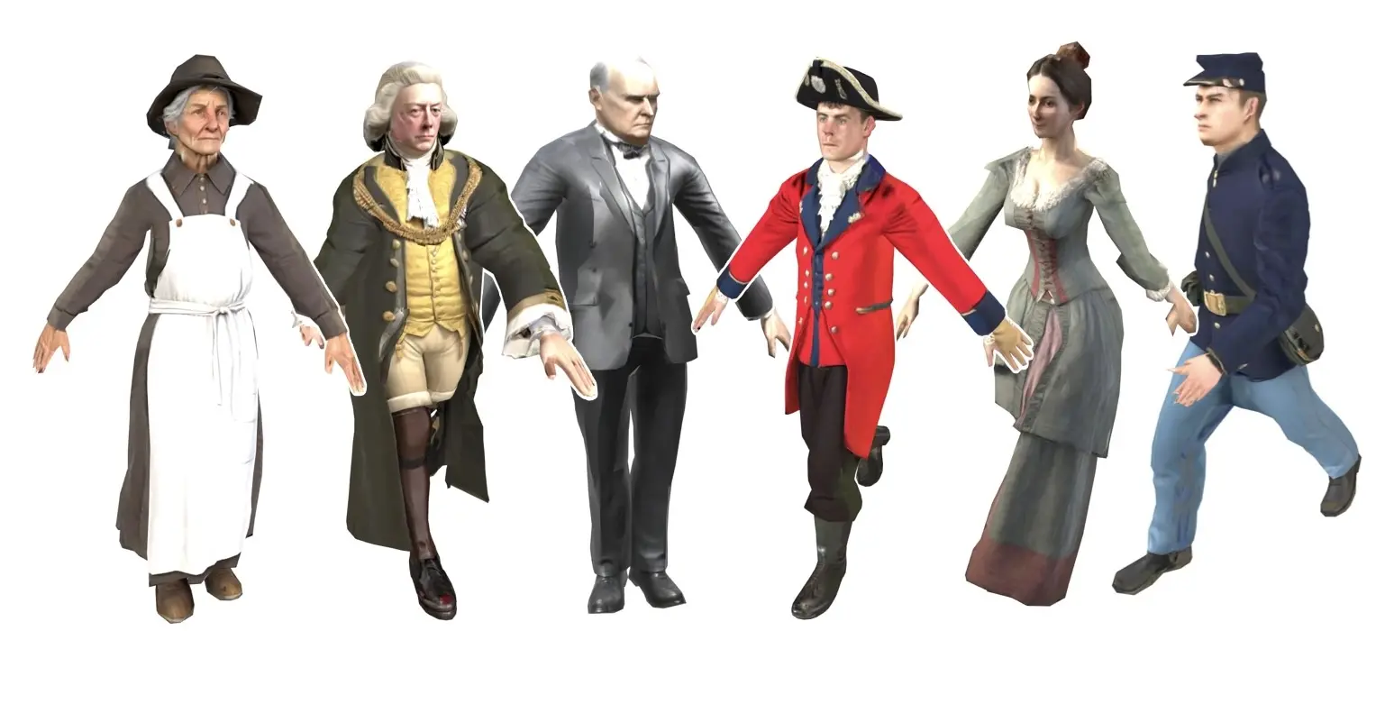 Interactive digital historical reenactors support inquiry-based learning.